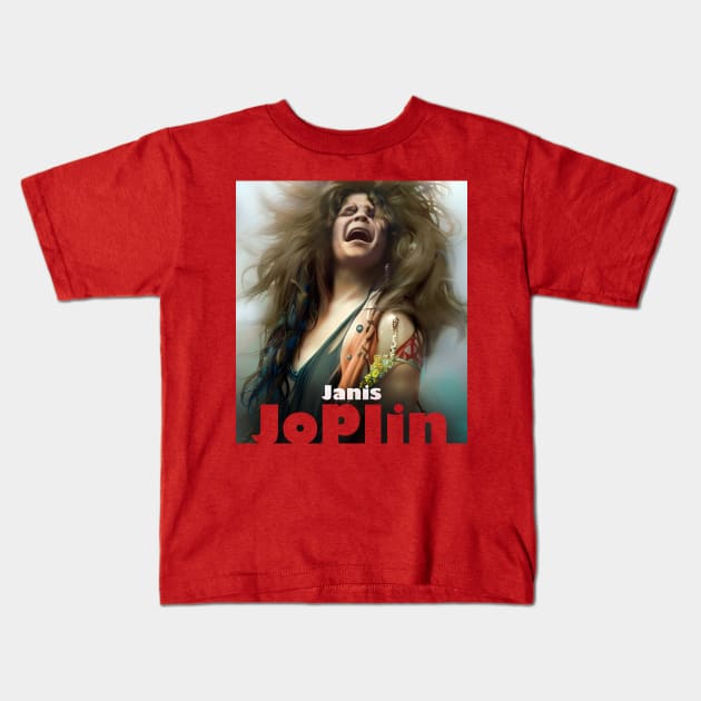 Janis Joplin Kids T-Shirt by IconsPopArt